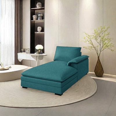 Chaise longue rembourrée en tissu éponge simple de style moderne