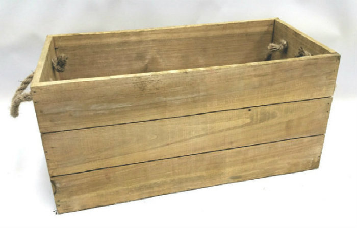 Sand & Stable™ Solid Wood Decorative Bin, 7" H x 16" W x 8" D