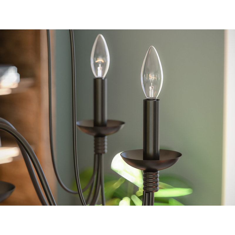 Pannier 6-Light Chandelier - Oil Rubbed Bronze, Blackened Oil Rubbed Bronze
