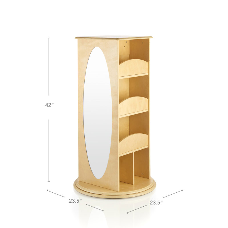 Kids Rotating Dress Up Storage, Natural