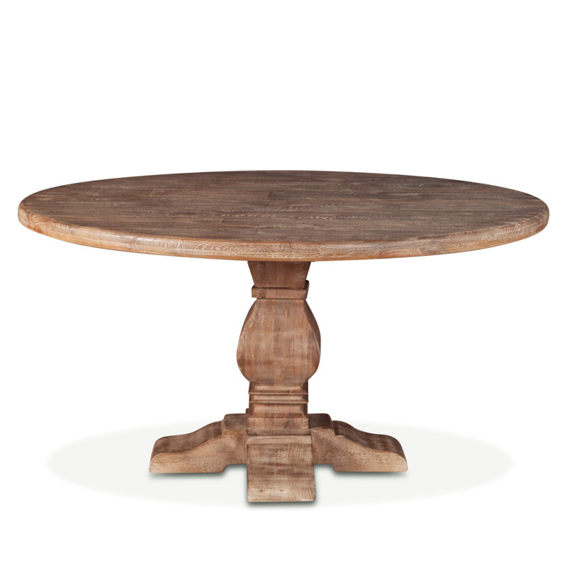 Lyons Round Solid Wood Dining Table, 54" W x 54" L