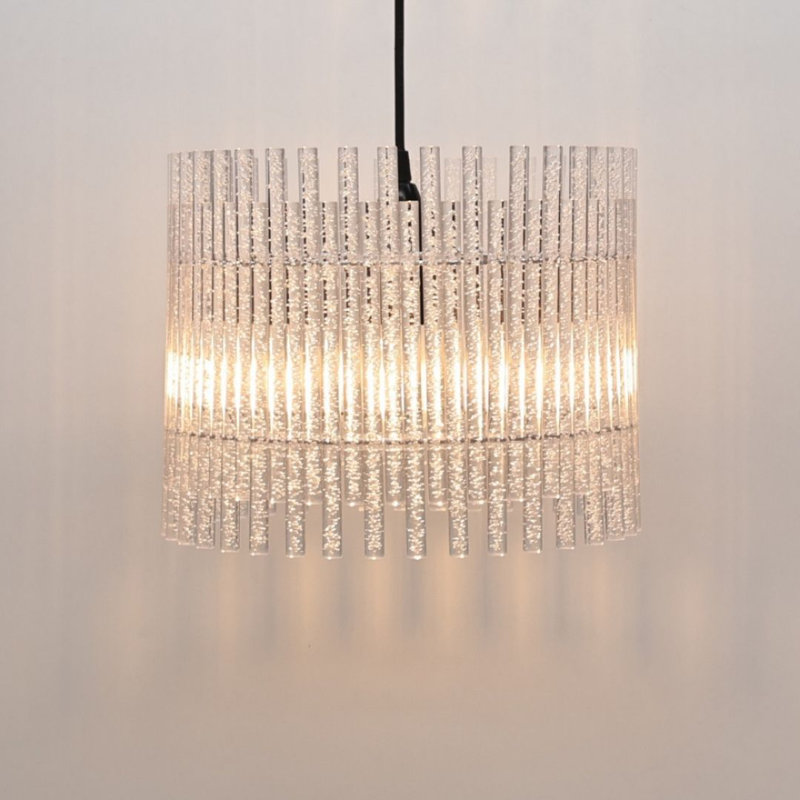 23cm H Acrylic Round Pendant Shade ( Screw On ) in Clear