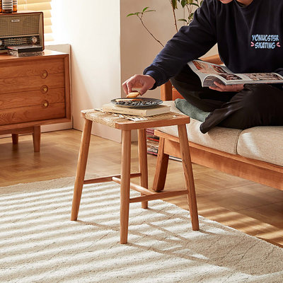 Ashvin Counter Stool with Solid Wood Frame