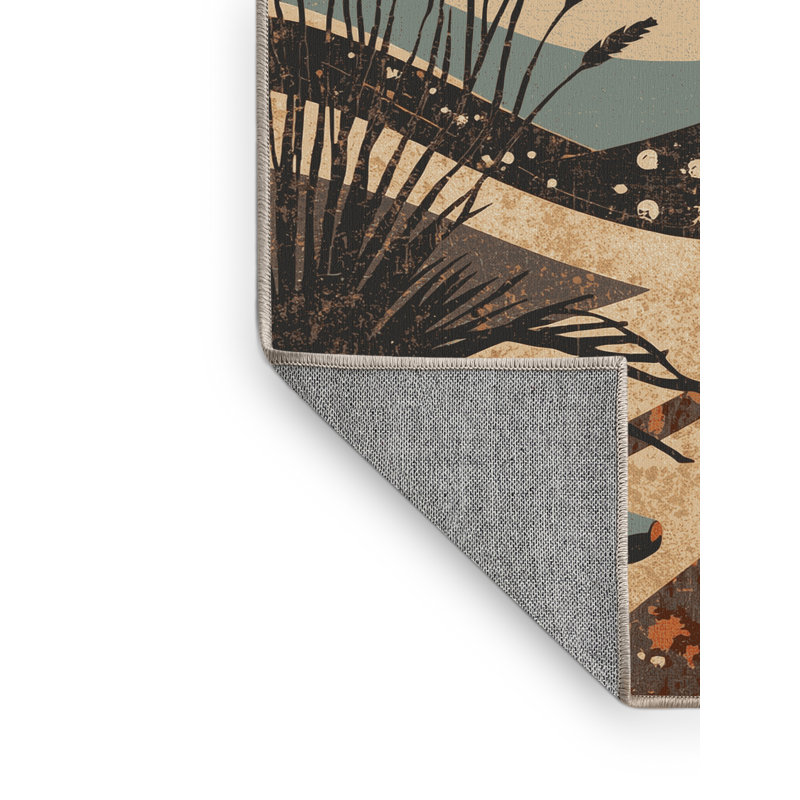 Tapis beige lavable à la machine Ottavio, 8 x 10