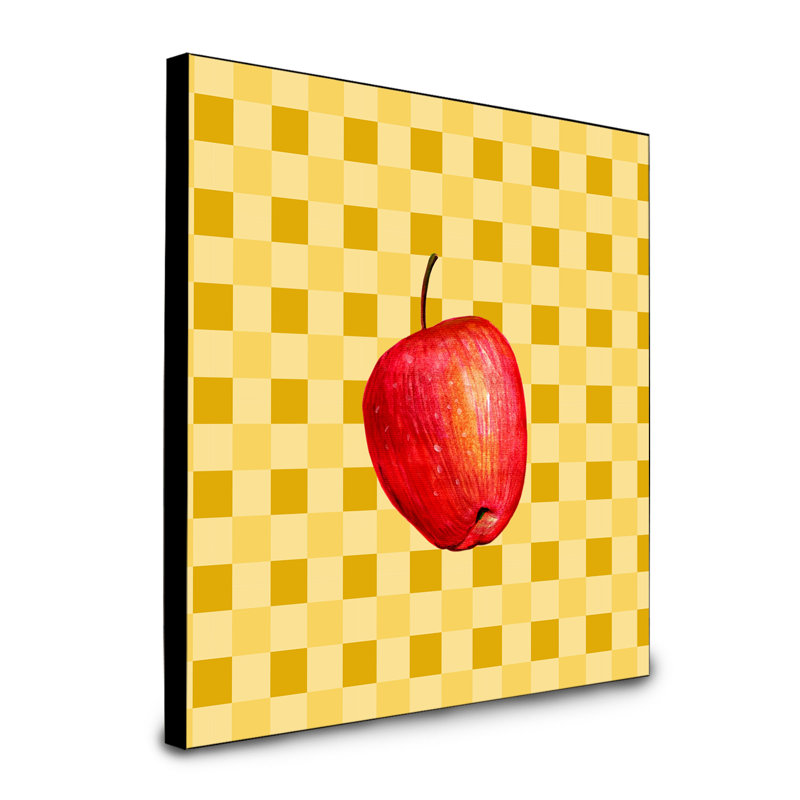 Panneau mural d’art pomme on basketweave Harleston