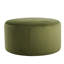 Velours olive rond - 16,04 pouces de hauteur, 30,76 de largeur, à utiliser comme repose-pieds ou table d'appoint, luxe et confort élevé, large et fonctionnel