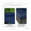 Ensemble de 2 chaises longues inclinables roulantes avec rotin en PE et structure en fer