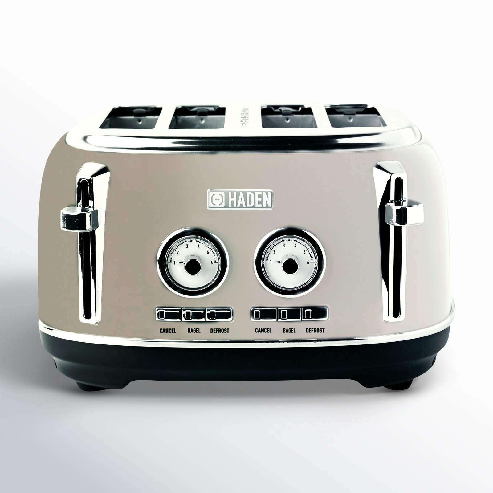HADEN Dorset 4-Slice Wide Slot Toaster, Putty