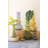 LARGE GLASS BUBBLE VASE - AMBER
