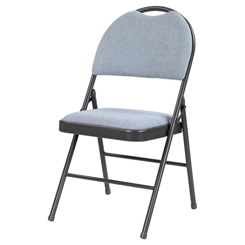 Fabric Padded Stackable Folding Chair Folding Chair, Blue