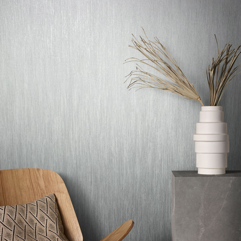 Rouleau de papier peint texturé Air Collection Waterfall, Argent argent