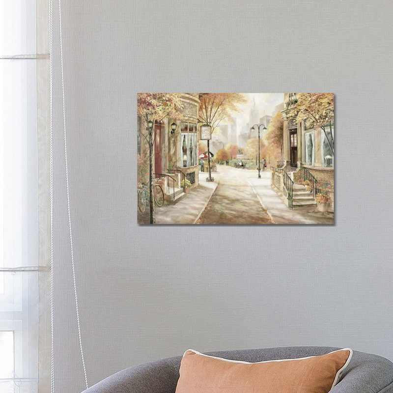 City Café by Ruane Manning - Wrapped Canvas Gallery-Wrapped Canvas Giclée, 45.72 cm H x 66.04 cm W