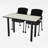 Malci Rectangle 2 Person Training Table and Chair Set-961632779-961632782