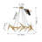 41" Golden Modern Chandelier Light Fixture-729085967