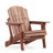 Oversize Wooden Outdoor Folding Adirondack Chair, Pre-Assembled Patio Chair for Garden, Backyard, Porch&Pool Deck