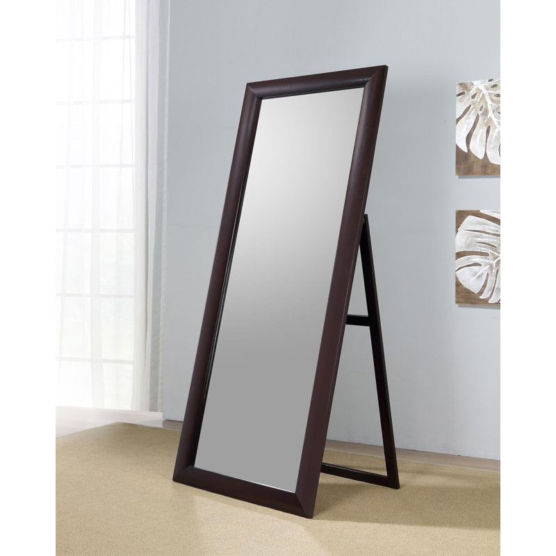 Miroir sur pied en bois Cappuccino