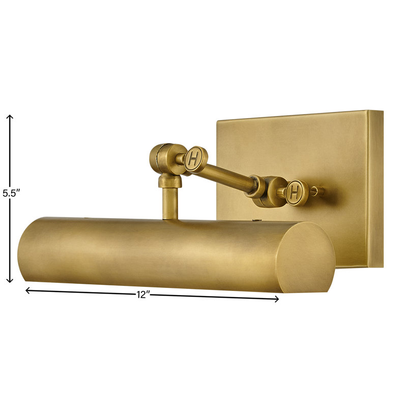 Stokes Adjustable Plug-in Wall Sconce w/ On/Off Switch, Heritage Brass