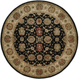 Wool Oriental Area Rug in Black/Brown
