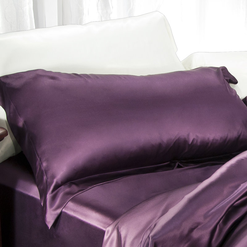 Aus Vio SILK PILLOW CASE, Queen, Pebble
