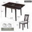 Ensemble de salle à manger 3 pièces, en bois, rembourré, meubles de salle à manger-1052185909-1052185908