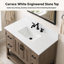 Ensemble de meuble-lavabo simple autoportant 48 po avec plateau en pierre d'ingénierie Marissa-891732924