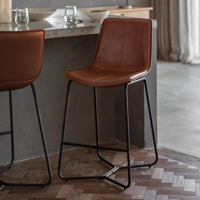 Carnot Upholstered Counter Stool with Metal Frame