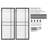 Glass and Metal Barn Door with Installation Hardware Kit and Handle