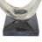 Galeri Aluminum Metal Loop Abstract Decorative Silver Sculpture with Black Base