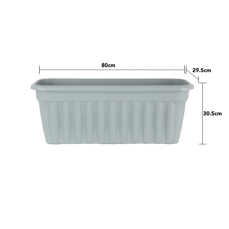 Wham Vista Trough Upcycle Grey, 30.50cm H x 80cm W x 29.50cm D