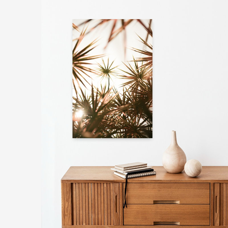 Art contemporain, paysage de palmier minimaliste contemporain abstrait, art naturel, H 24 po x l 16 po