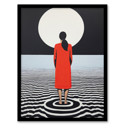 My Favourite Spot Monochrome Moon Lover - Single Picture Frame Print