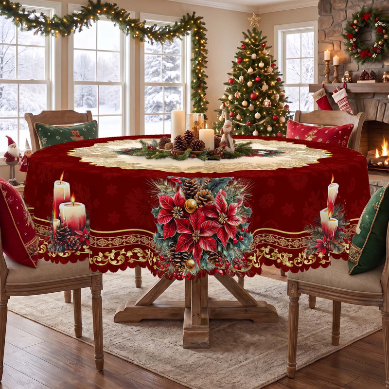 Nappe rouge en polyester lavable