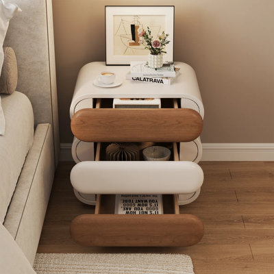 360° Rotating 3-Tier Drawer Nightstand