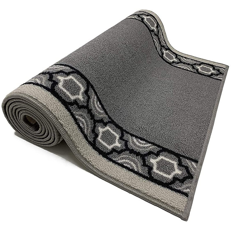 Tapis gris antidérapant sur mesure, Tapis de couloir 2 pi 8 po x 10 pi