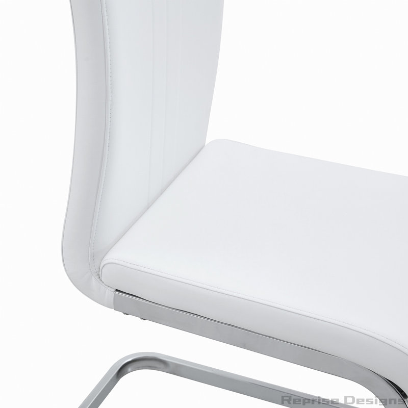 Ensemble de 4 chaises de salle à manger en forme de nœud en polyuréthane, Blanc