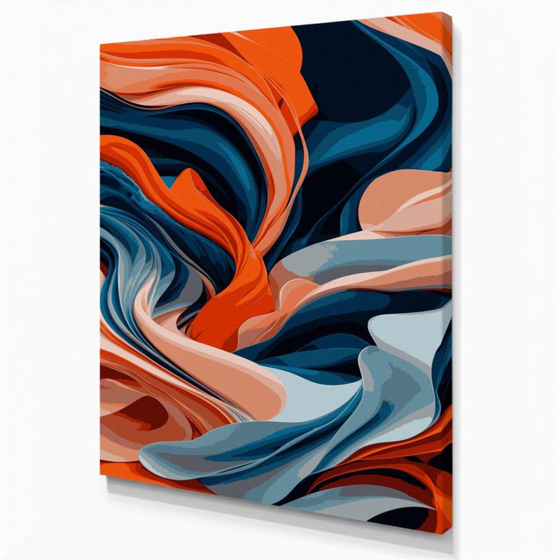 Art numérique sur toile 73 "Abstraction numérique", H 12 po x l 18 po