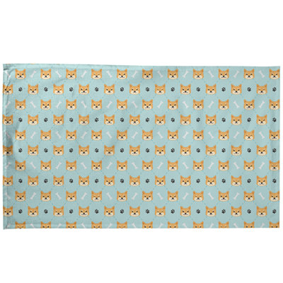 Serviette à thé à motif shiba shiba