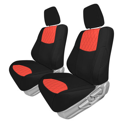 Latitude Run® Ultraflex Neoprene Custom Fit Front Set Car Seat Covers for 2014-2019 Toyota Corolla S, SE, LE