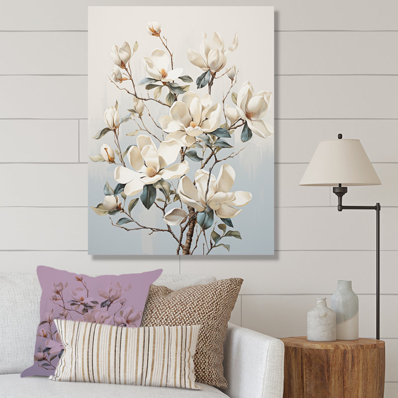 «Magnolias Beauty Blossums», impression sur toile, Toile tendue, H 20 po x l 12 po x P 1 po