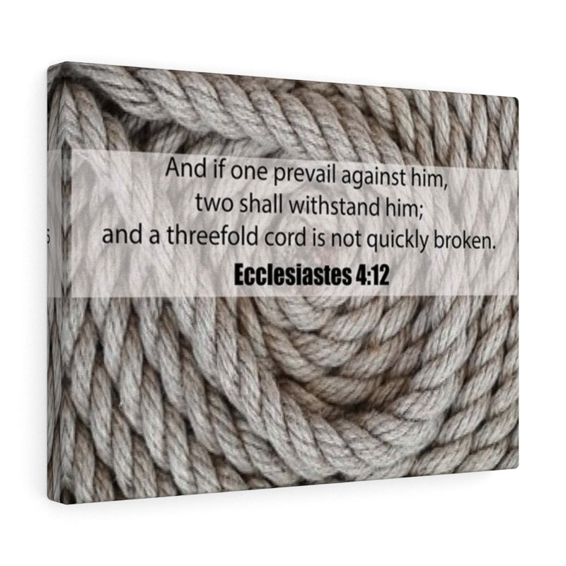 Three String Cord Scripture Trinx Threefold Cord Ecclesiastes 4:12 Christian Wall Art Bible Verse ...