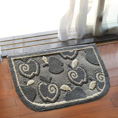 Tapis de cuisine en jacquard intérieur et intérieur en jacquard intérieur et intérieur en caoutchouc antidérapant Fernbush