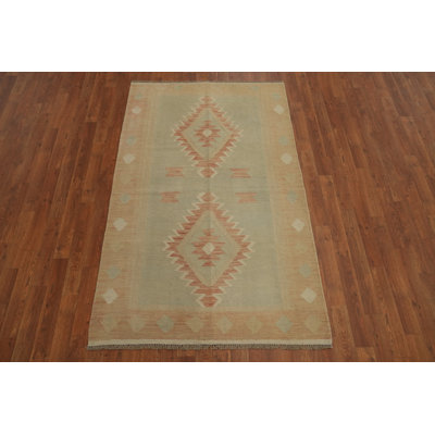 Nomadic Wool Kilim Handwoven Rug 4x6
