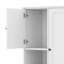 Grande armoire de rangement avec panier rabattable, tablettes réglables et 2 portes-1047697522