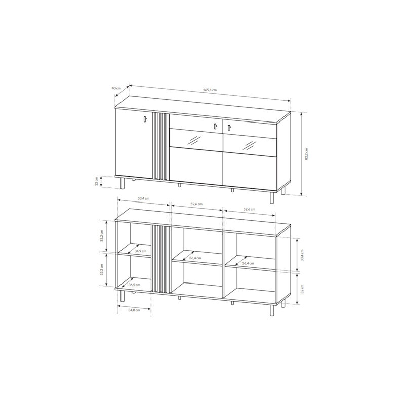 Junious 165cm Sideboard