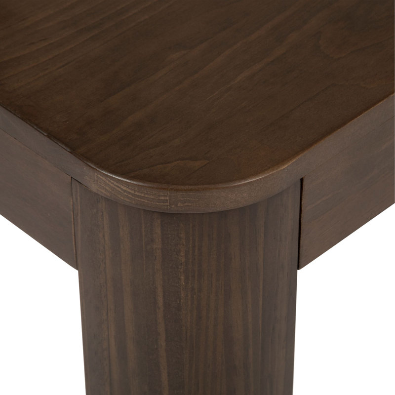 Toriano Solid Wood Single Coffee Table, Walnut, 15" H x 54" L x 24" W