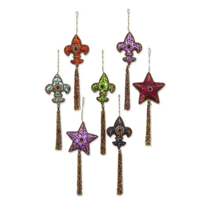 Ensemble d’ornements en forme de fêtes perles 7 pièces