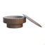Table basse 31,5 "ronde avec rangement Table d'appoint moderne en placage de bois massif-866550481