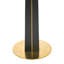 Modern Round Negotiation Table - 85cm Black Sintered Stone Top, Black Wooden Legs with Golden Metal Base(Only the Negotiation Table)-366142746-366142747