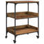 Kitchen Trolley Engineered Wood Dining Room Cart Serving Station Mobile
