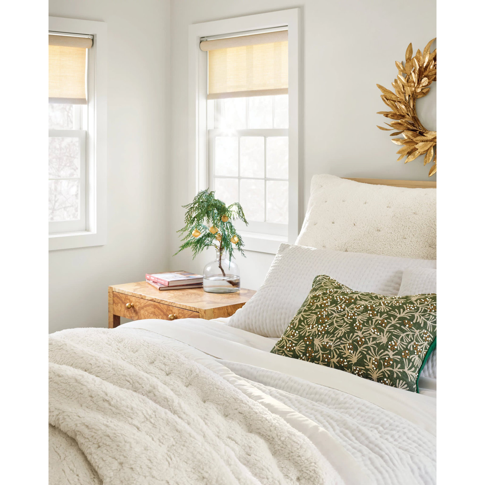 Viola Velvet Grey Quilt, Dove White, King Quilt